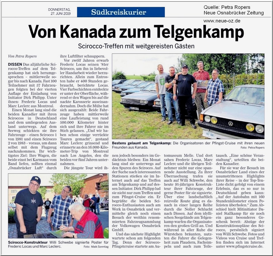 Zeitungsbericht Südkreis Kurier vom 27.06.2019